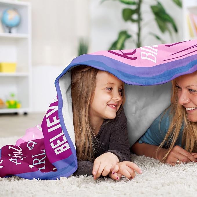 7 Year Old Girl Birthday Gifts Blanket, 7 Year Old Girl Gifts, Birthday Gifts for 7 Year Old Girls, 7th Birthday Decorations for Girls, Seven Year Old Girl Birthday Gifts 60"X50"