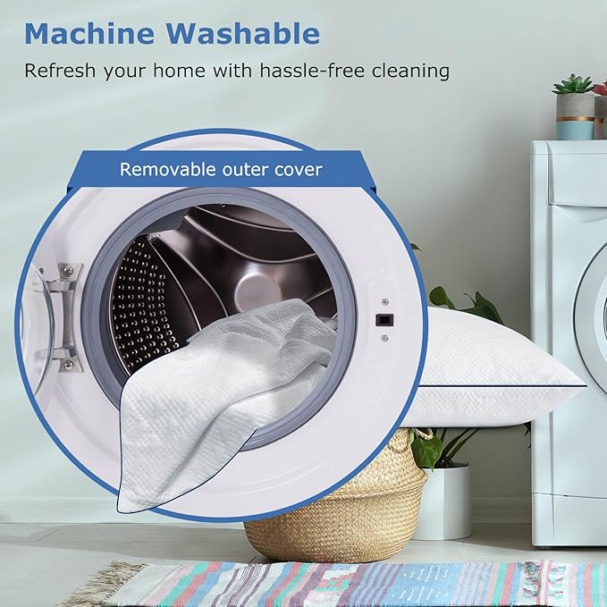 Cooling Bed Pillows King Size Set of 2 for Sleeping, Adjustable Shredded Memory Foam Pillows for Side Back Stomach Sleepers -Luxury Gel Pillows Hotel Pillows with Washable Removable Cover