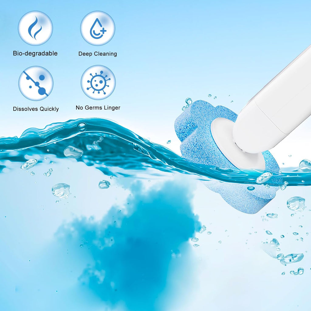 Disposable Toilet Brush with Holder, Disposable Toilet Cleaning System with 36 Refills, Toilet Wand Kit for Bathroom Toilet Cleaning (Disposable Toilet Brush)