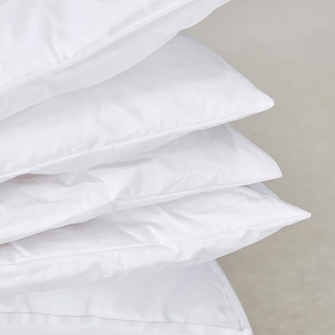 Three Geese Adjustable Layer Goose Feather Pillow,Assemblable Bed Pillow,100% Soft Cotton Cover,Good for Side and Back Stomach Sleeper, Standard/Queen Size,Packaging Include 2 Pillows.