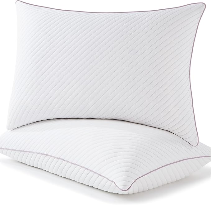 Pillows King Size Set of 2 Cooling Shredded Memory Foam Pillows for Bed