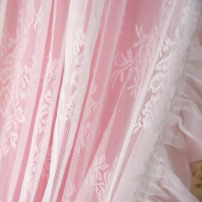 Girl Bed Curtain Princess Crown Children Room Decor Bedside Yarn Net Romantic Princess Tents Bed Canopy Valance