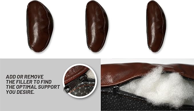 BOWERBIRD Genuine Leather Recliner Head Pillow-Head and Neck Pillow-Headrest Cushion for Neck Pain Relief and Cervical Support