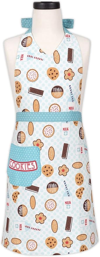 Mother and Daughter Milk and Cookies 100% Cotton Apron Set