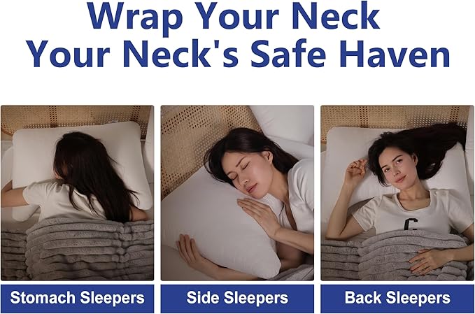 Shatex Curved Firm Pillow Queen Size 28 x 20 inch, Bed Pillow with Adjustable Insert Provides Stronger Support - for Back, Stomach & Side Sleepers.