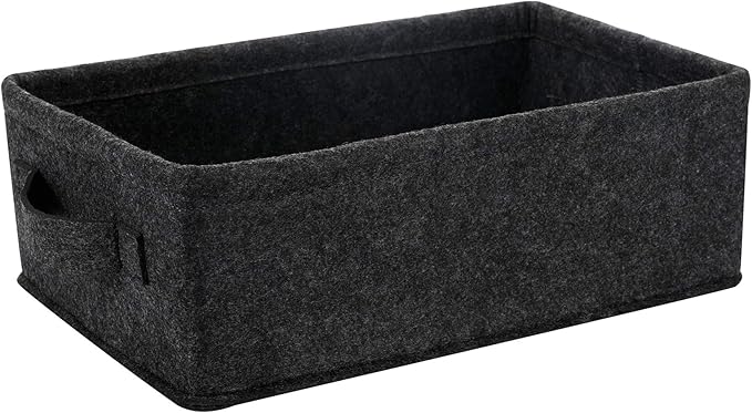 Shallow Storage Baskets Bins Medium Fabric Storage Basket Cube Organizer for Shelves Closet Bedroom Living Room Laundry Room Nursery Storage Basket