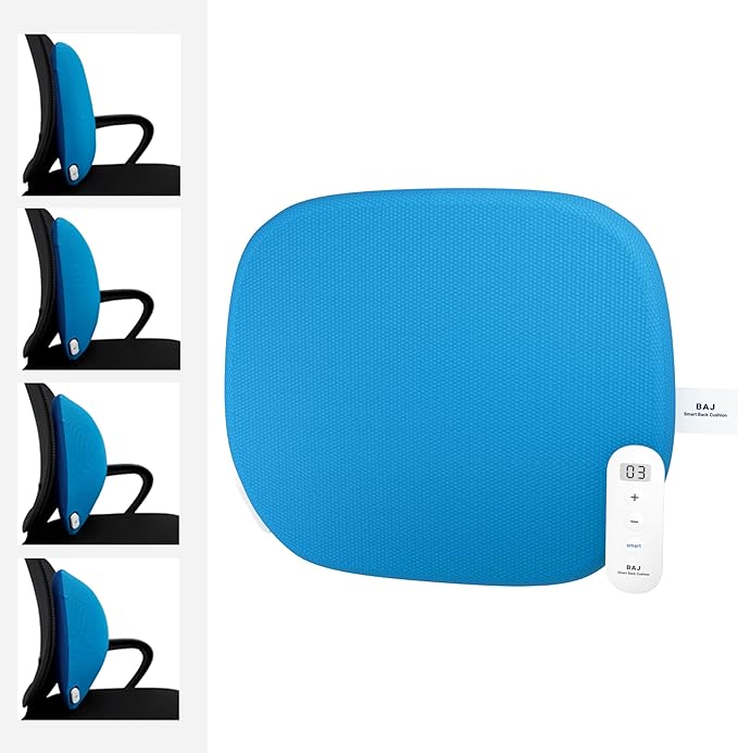 Madam Uniq BAJ Smart Back Cushion, Office Chair Back Cushion, Adjustable Lumbar Support, Personalized Comfort, Ergonomic Back Smart Back Cushion, Support for Lower Back Pain Relief