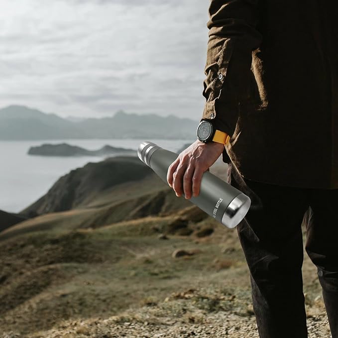 22oz Thermos for Hot and Cold Drinks, Coffee Thermos Water Bottle, Wide Mouth Thermal Cups- Leakproof Stainless Steel Insulated Thermos - Commute, Travel, and Picnic Friendly