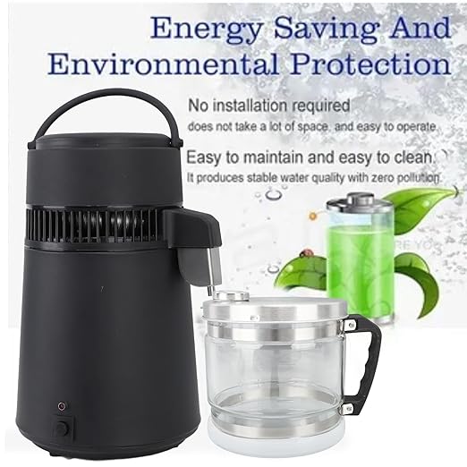 4L Water Container for Distiller, Portable Glass Distilled Water Storage Container, Collection Bottle Replacement for Countertop Distillers, Ensure The Purity of Distilled Water