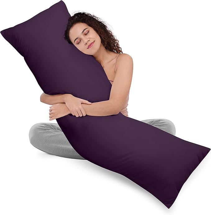 Utopia Bedding Full Body Pillow for Adults (Purple, 20 x 54 Inch), Long Pillow for Sleeping, Large Pillow Insert for Side Sleepers