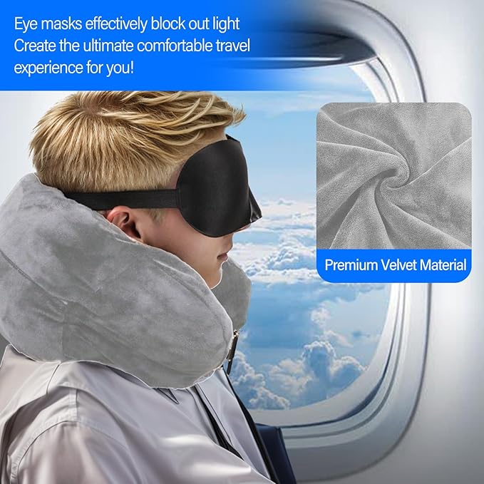Travel Pillow You Stuff with Clothes, Stuffable Travel Pillow Transforms Into Extra Luggage Without Excess Fees, Stuffable Neck Pillow Fits 3+ Days of Travel Essentials Gray