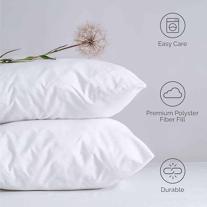 Martex Twin Pack Pillow, Standard, White