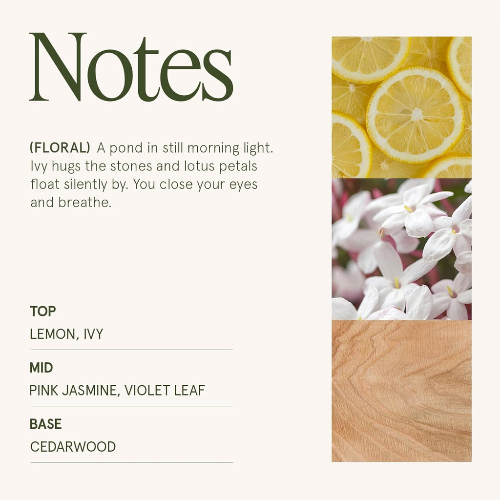 LA JOLIE MUSE Jasmin du Lotus Candle - Ivy, Jasmine, Cedarwood | 19 oz Large Wooden Wick Candle | Natural Soy Wax | 90 Hours Clean Burn | Gift-Ready for Hosts & Gatherings | Modern Home Decor