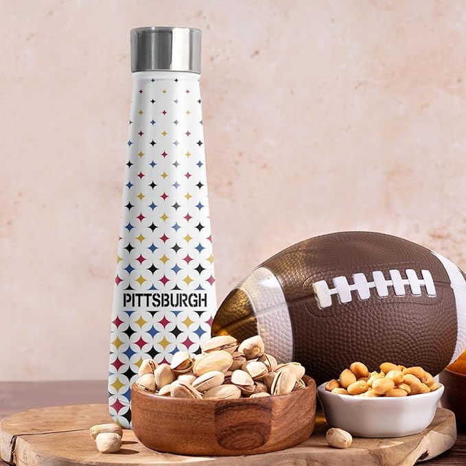 16oz Pittsburgh New Cola Bottle Insulated Water Bottle Stainless Steel Thermos Cup, Reusable Water Bottles Leak Proof Metal Sports Water Bottle