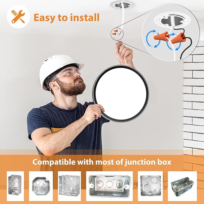 slochi 12 Inch Flush Mount LED Ceiling Light Fixture Black, 28W 5000K Ceiling Lamp, 3200LM Super Bright Daylight Surface Mount LED Ceiling Light Fixture for Kitchen, Bedroom, Laundry, Closet Room