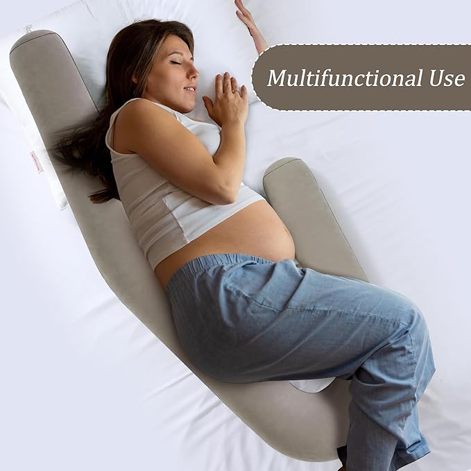 MABOZOO Large Inflatable Body Pillow for Travel,Travel Body Pillow 50 x 19 Inches with Drawstring Bag & Pump for Easy Packing,Convenient for Airplane, Car,Train & Office Nap