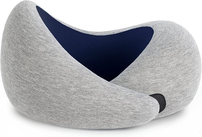 Ostrichpillow Go Neck Pillow - Premium Memory Foam Travel Pillow, 360º Ergonomic Design, Asymmetrical Sides, Travel Bag Included, Washable Modal Cover