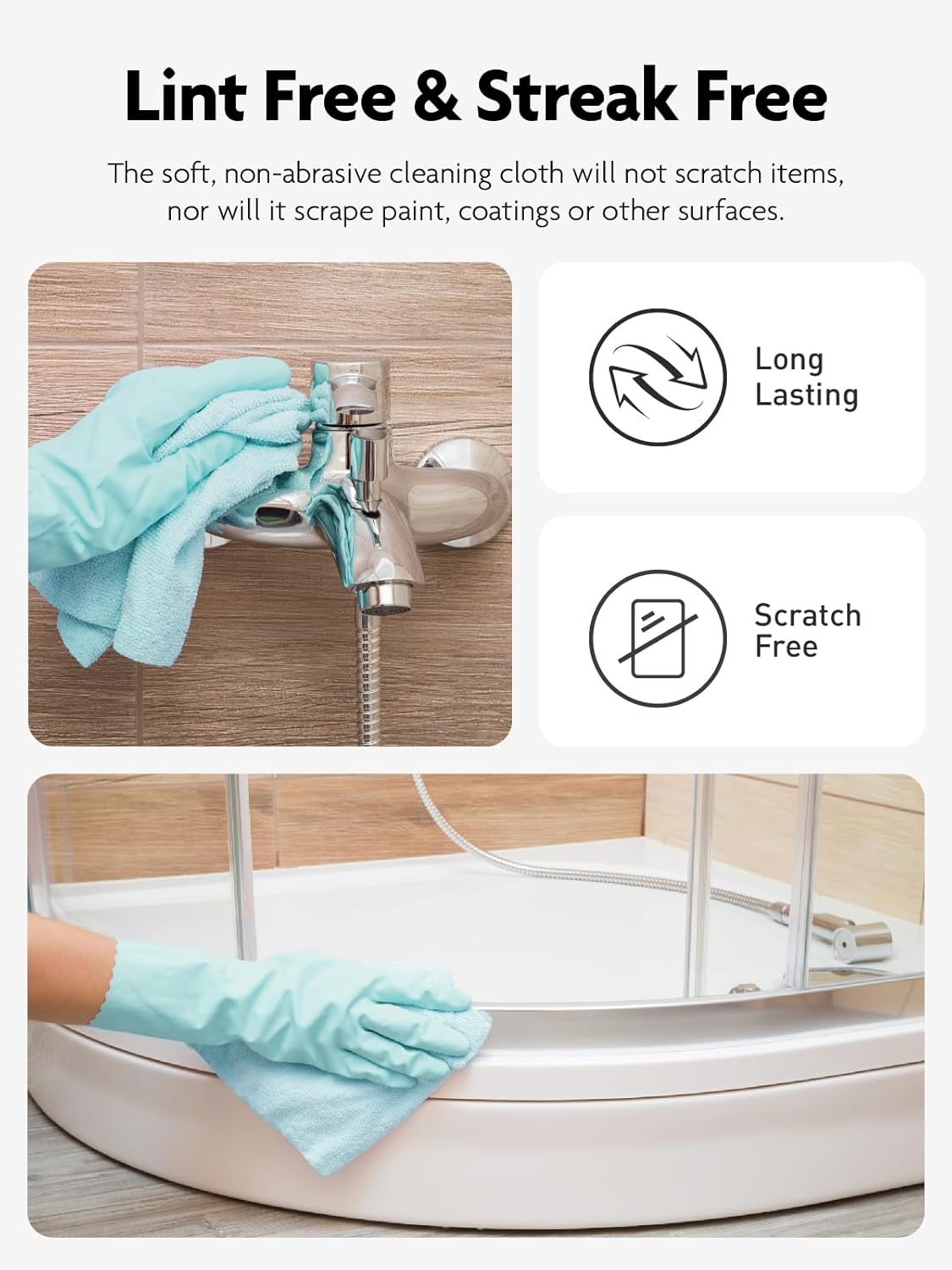 Fantasticlean Microfiber Cleaning Cloth Roll -75 Pack, Tear Away Microfiber Towels, 12" x 12", Reusable, Washable, Scratch Free, Ultra Absorbent Dish Rags for Car, Home, Garage or Shop (Blue)