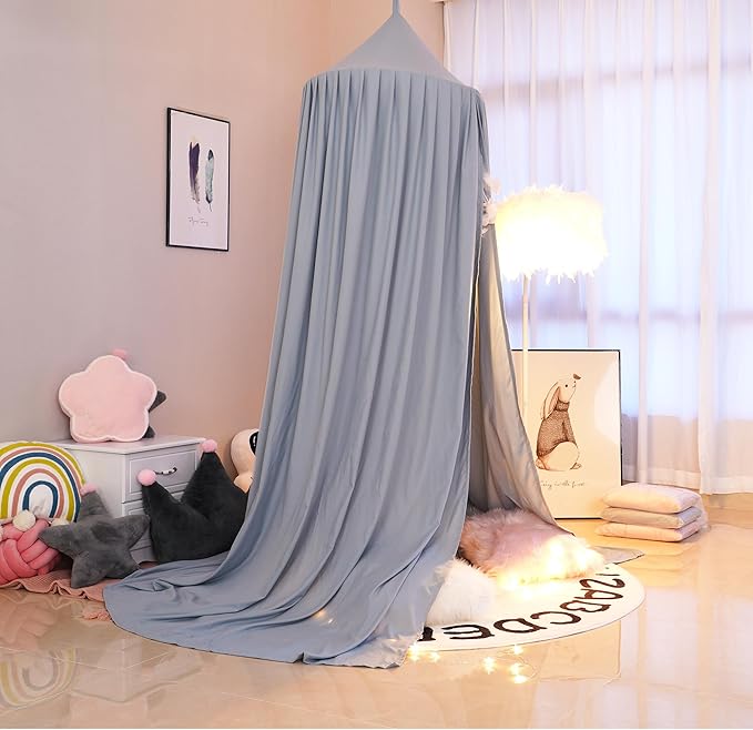 Upgrade Version of Canopy for Kids Bed, Extra Large Canopy for Girls Room Decoration Princess Castle Play Tent Hanging House, Dreamy Canopy for Children Room Reading Nook Canopies