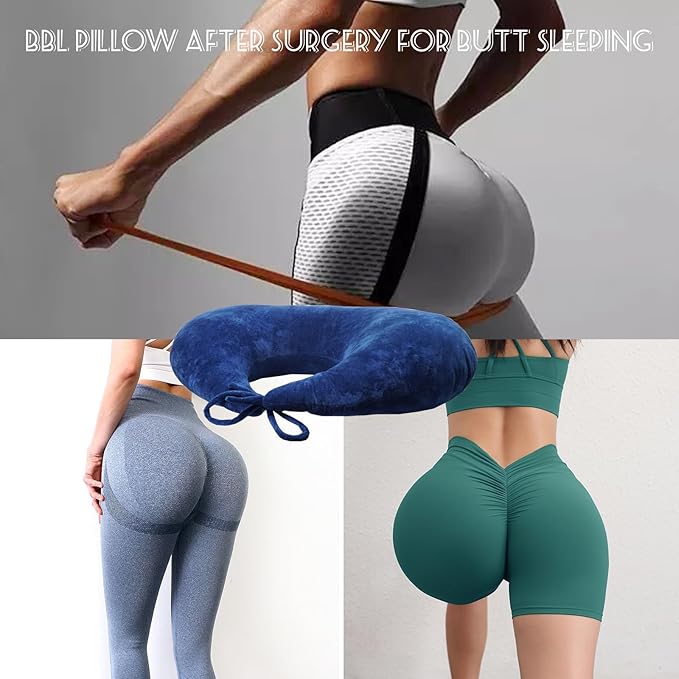 S-SNAIL-OO BBL Pillow After Surgery for Butt Sleeping, 26×22" Brazilian Butt Lift Recovery Post Surgery Sitting Driving Donut Pillow, Adjustable Soft Donut Pillow for Foam Seat Support Hip Cushion