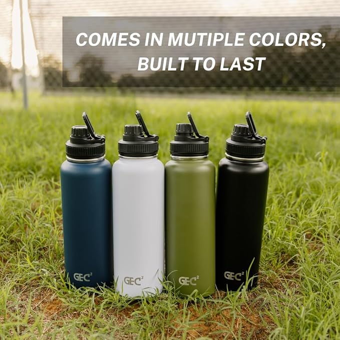 40oz Stainless Steel Water Bottles Leak Proof Vacuum Insulated Water Bottle Thermos Flask Sport Water Bottle (Deep Blue)