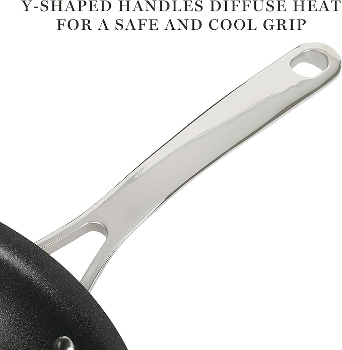 MARTHA STEWART Lockton 2 Piece 10" & 12" Heavy Gauge Aluminum Premium Nonstick Fry Pan Set - Grey
