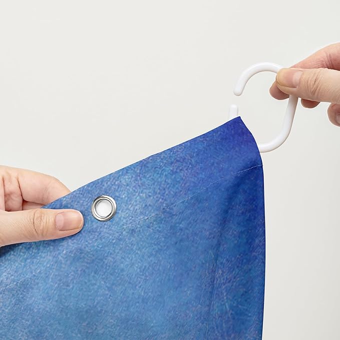 AILONEN Sea Turtle Shower Curtain,Kawaii Sea Turtle Bath Curtain Cloth Fabric Bathroom 72" W*78" H Inch,12 Pack Hooks for Kids,Ocean Animal Themed Bathroom Curtain