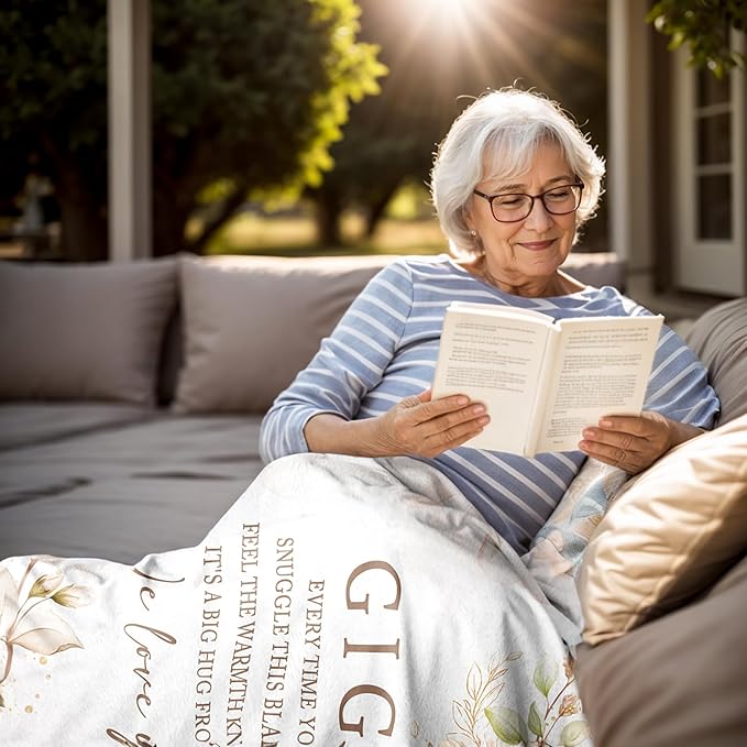 Gigi Gifts for Grandma, Gigi Gifts Throw Blanket 60" x 50", Gigi Gifts for Mothers Day, Gigi Birthday Gifts, Gifts for Gigi, Gigi Gifts from Grandchildren, Gigi Gift Ideas for Christmas