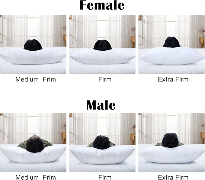 Shatex Extra Firm Pillow King Size 34 x 20 inch, Bed Pillow with Adjustable Insert Provides Stronger Support - for Back, Stomach & Side Sleepers.