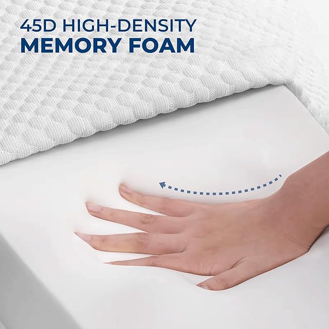 G&Y SALES Cubic Neck and Shoulder Support Pillow - Rectangular Side Sleeper Bed Pillow - Rectangular Neck Pillow - Memory Foam Neck Pillows for Sleep - Cube Pillow Set with Ear Cover and Sleep mask