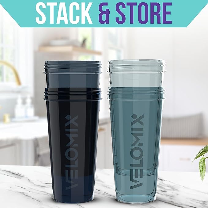 '-4 PACK- 28 oz Shaker Cups for Protein Shakes - 4x Wire Whisk | Leak Proof Protein Shaker Bottles for Protein Mixes | Protein Shaker Bottle Pack | Mixer for Protein Shakes