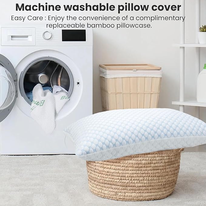 Side Sleeper Pillows for Adults Cooling Pillows for Hot Sleepers Support Adjustable Bed Pillow King Pillow with 2 Extra Fill