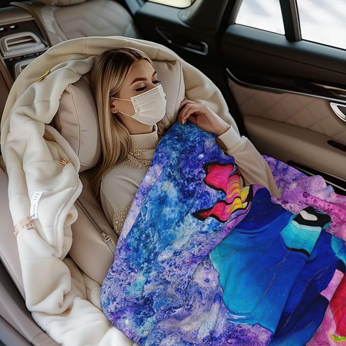 Cartoon Blanket Throw Super Soft Cover Flannel Cozy for Kids Girls Sofa Bedding Living Room Decor (50""x40""), Style-1, Flzz-1