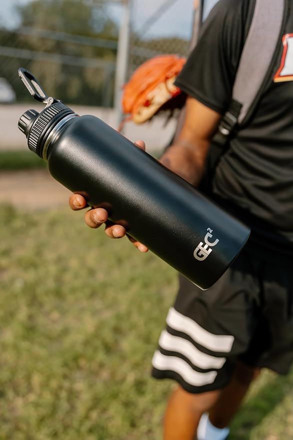 40oz Stainless Steel Water Bottles Leak Proof Vacuum Insulated Water Bottle Thermos Flask Sport Water Bottle (Pearl White)