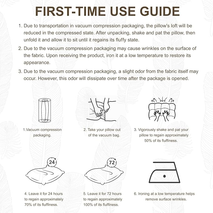 YOUR MOON Soft Pillow King for Sleeping, Super Soft Support Down Alternative Pillow, 100% Cotton Shell Luxury Comfy Fluffy Bed Pillows for Sleep(White)