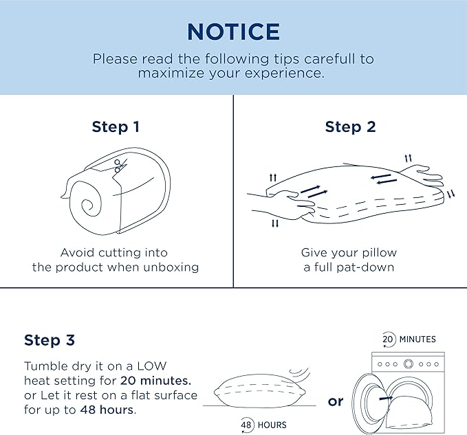 Bedsure Hotel Pillows - Luxury Bed Pillows for Sleeping with Decoration Strip Breathable Cover Soft & Supportive Pillows for Side, Back or Stomach Sleepers (2, Blue, King)