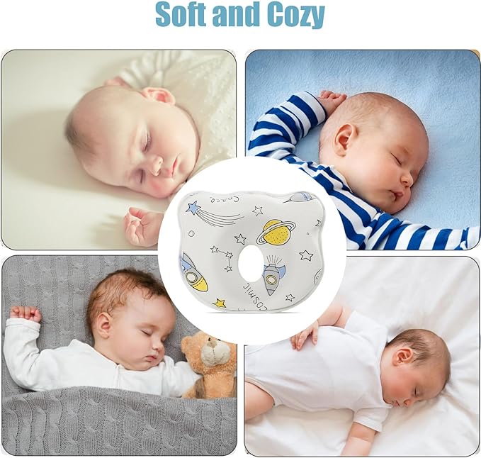 2024 New Upgrade Donut Soft and Cozy Pillow Prеvents FΙat hеad and Shapеs Ιnfant's hеad Hеad Pillow Planet2