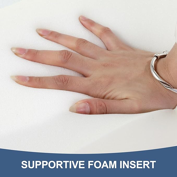 HOMBYS 3-in-1 Adjustable Height Wedge Pillow, 7" Height Leg Knee Pillow for Side Sleepers & Aligns Spine, Supportive Bolster Pillow for Pregnancy Relieves Pressure Hip Leg Elevation, 22", Dark Grey