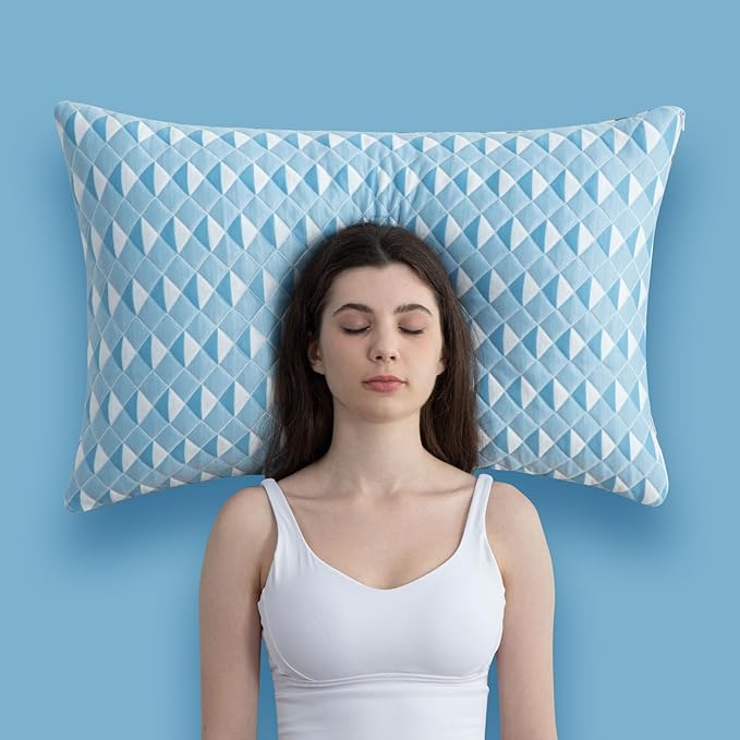 MOLCLCUY Memory Foam Pillows King Size Set of 2 Adjustable Cooling Pillow with Washable Removable Cover for Side Back Stomach Sleepers(20"x 36")