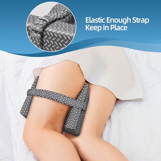 Knee Pillow，knee pillow for side sleepers，Leg Pillow，side sleeper leg pillow, Memory Foam Knee Pillow, Suitable for leg, back, knee pain, improve sleep quality
