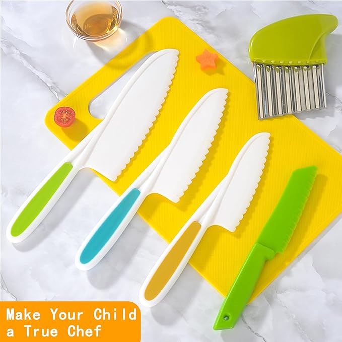 Real Cooking Set for Kids,13/17 Piece Kids Baking knife Set Kitchen Tools Include Wood Kids Safe Knife, Peeler, Cutting Board Potato Slicers for Boys, Kid, Toddler, Gift