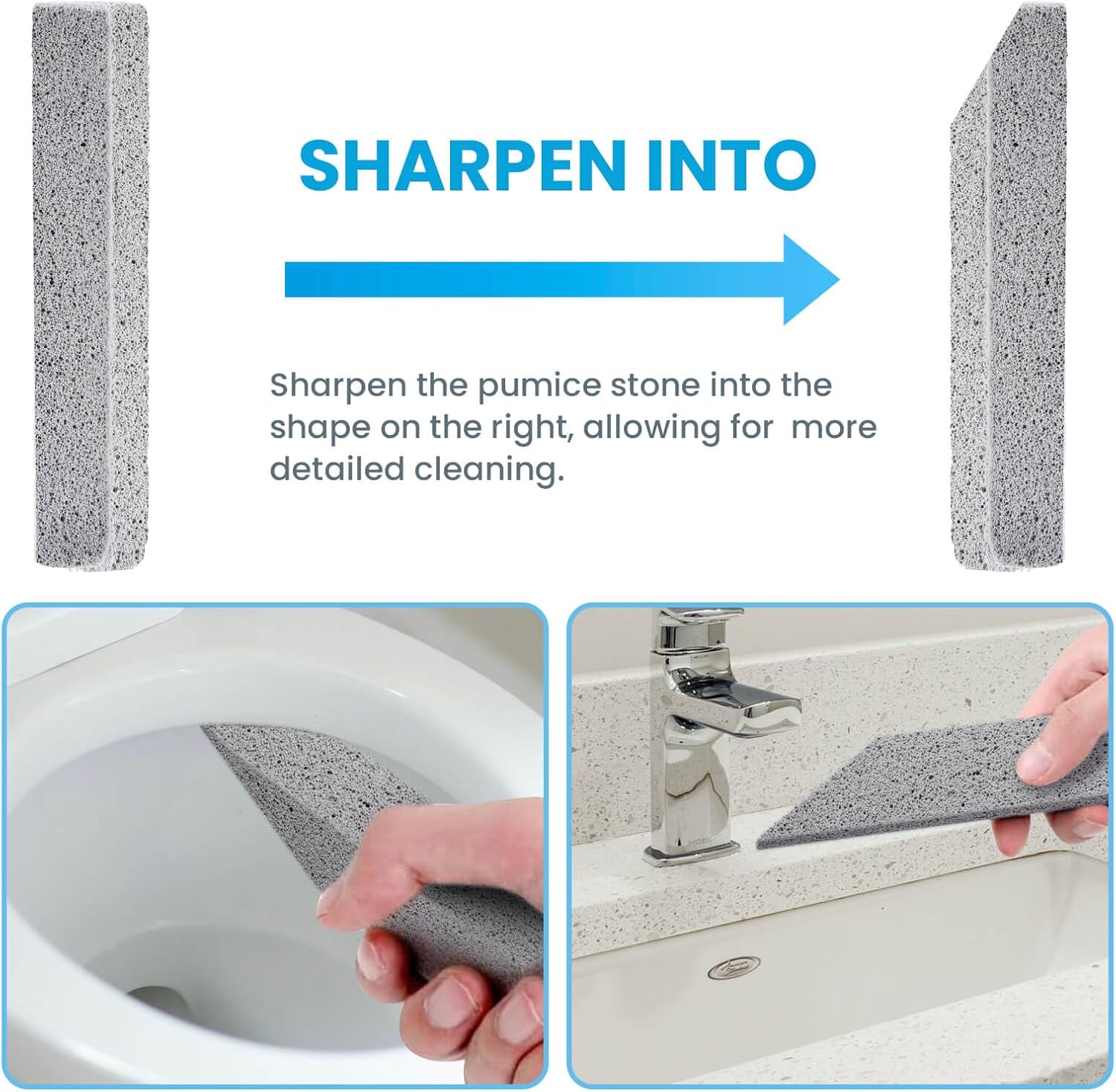 14 Pack Pumice Stone for Toilet Bowl Cleaning, Powerfully Cleans Hard Water Rings, for Cleaning Toilets, Bathtubs, Grills, Swimming Pools, Sinks