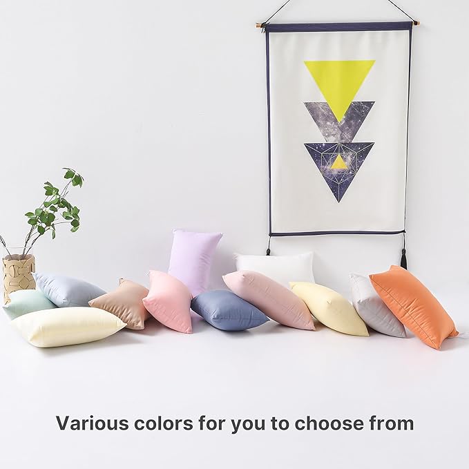 MEILA 2 Pack Cotton Tiny Pillows, 11"x7" Mini Pillows for Kids, Pets, Sleeping and Traveling, Small Washable Decorative Pillows for Neck, Wrist, and Knee, Beige & Brown