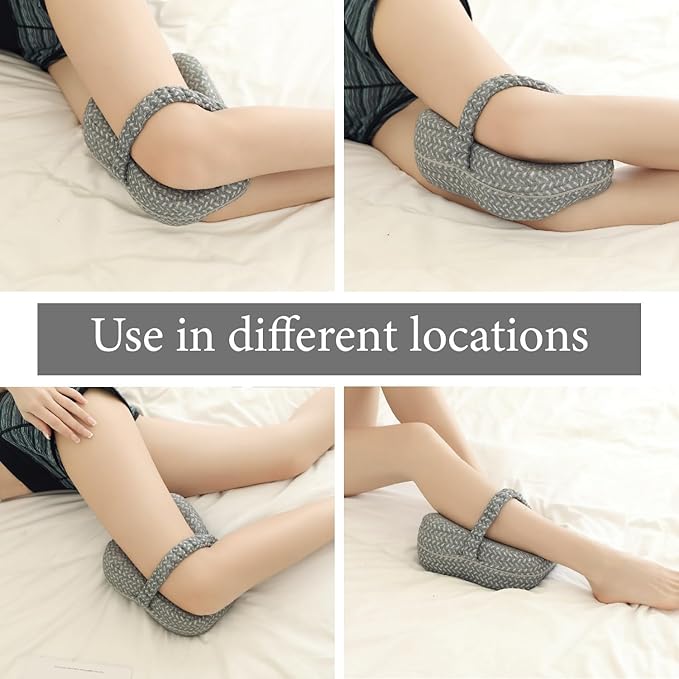 Knee &Leg Pillow for Side Sleepers-Mermory Foam Pillow for Between Legs-Sciatica Pain Relief-Knee,Legs and Back Relief. (grey), DC-0888