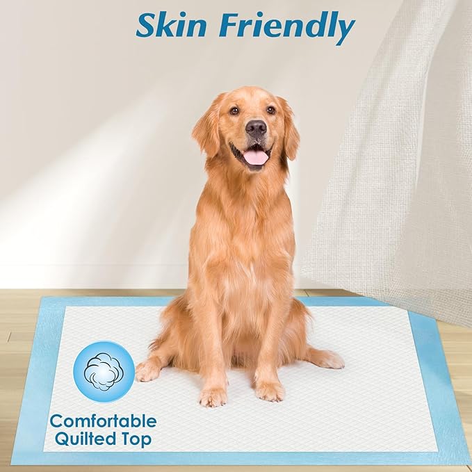 100 Count 22” x 22” Super Absorbency Disposable Underpads, Leakproof Quick Drying Disposable Pads for Baby, Puppy and Adults, Puppy Pads, Cat Pee Pads for Dogs, Potty Puppy Training Pads