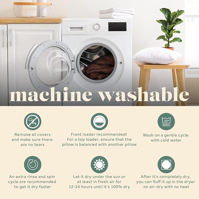 ComfyDown 50/50 Down Feather Blend ComfyDream Bed Pillow for Sleeping, Egyptian Cotton Cover, Made in USA, Twin Size