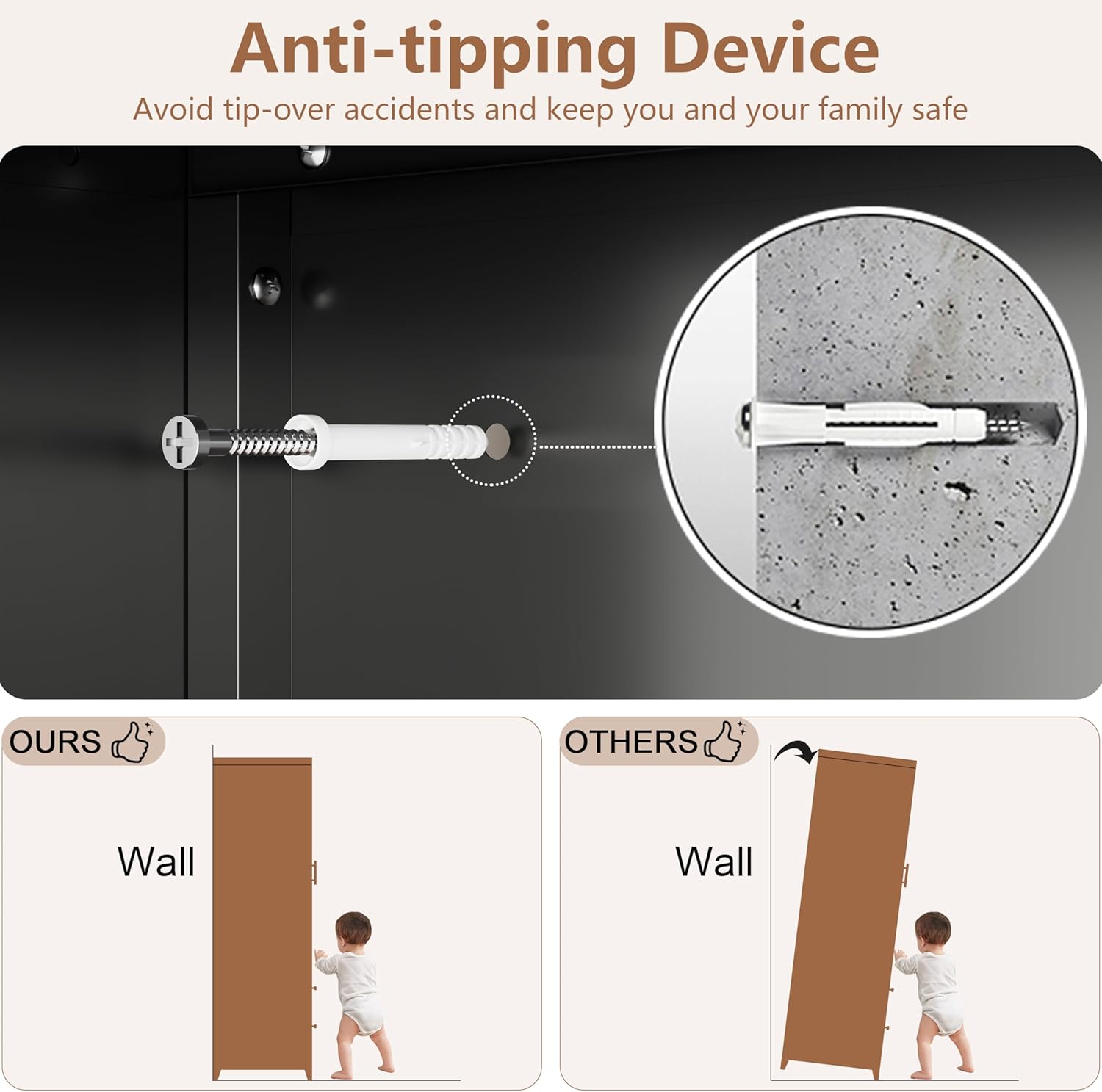 Kitchen Pantry Cabinet, 75" Tall Pantry Cabinet with Three Drawers, Freestanding Food Cupboard with Doors and Shelves, Metal Storage Cabinets for Dining, Living Room, Black, Assembly Required