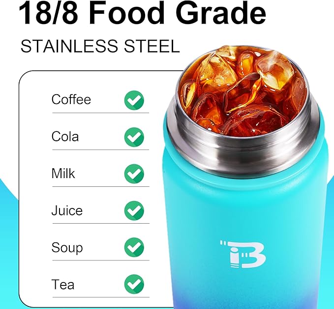 32oz Insulated Water Bottle with Straw Lid & Spout Lid & Paracord Handle, Stainless Steel Water Bottle Wide Mouth, Double Wall for Women Men Gym Fitness Outdoor