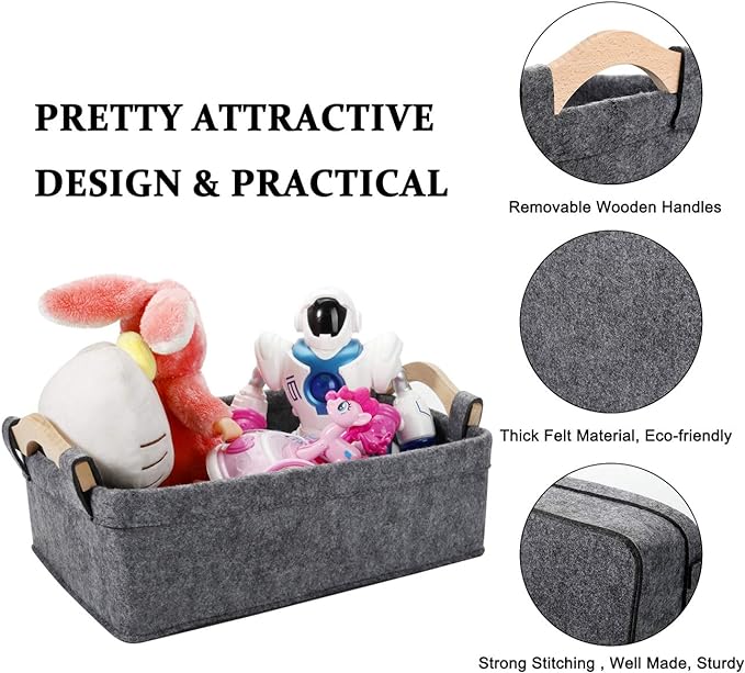 Small Baskets Small Storage Baskets Bin Narrow Storage Basket for Towels Dog Cat Toys Clothes Blankets Office Supplies Dippers Baby Toys Storage Basket Light Gray