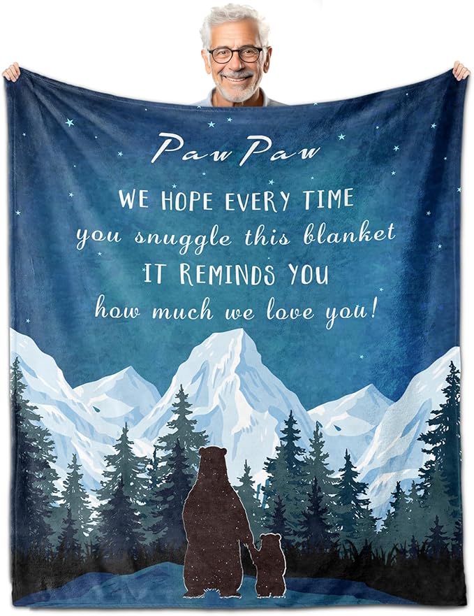 Pawpaw Gifts,Pawpaw Gifts from Grandchildren, Gifts for Pawpaw Blanket 60"x50", Pawpaw Birthday Gifts, Pawpaw Gifts from Grandson Granddaughter, Best Pawpaw Gifts for Father's Day Christmas